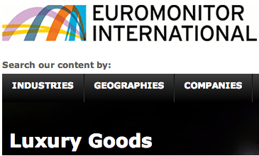 Euromonitor 2013年奢侈品报告精选