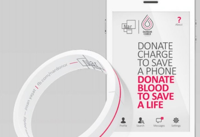最有爱的电子设备－倡导献血的互助充电环