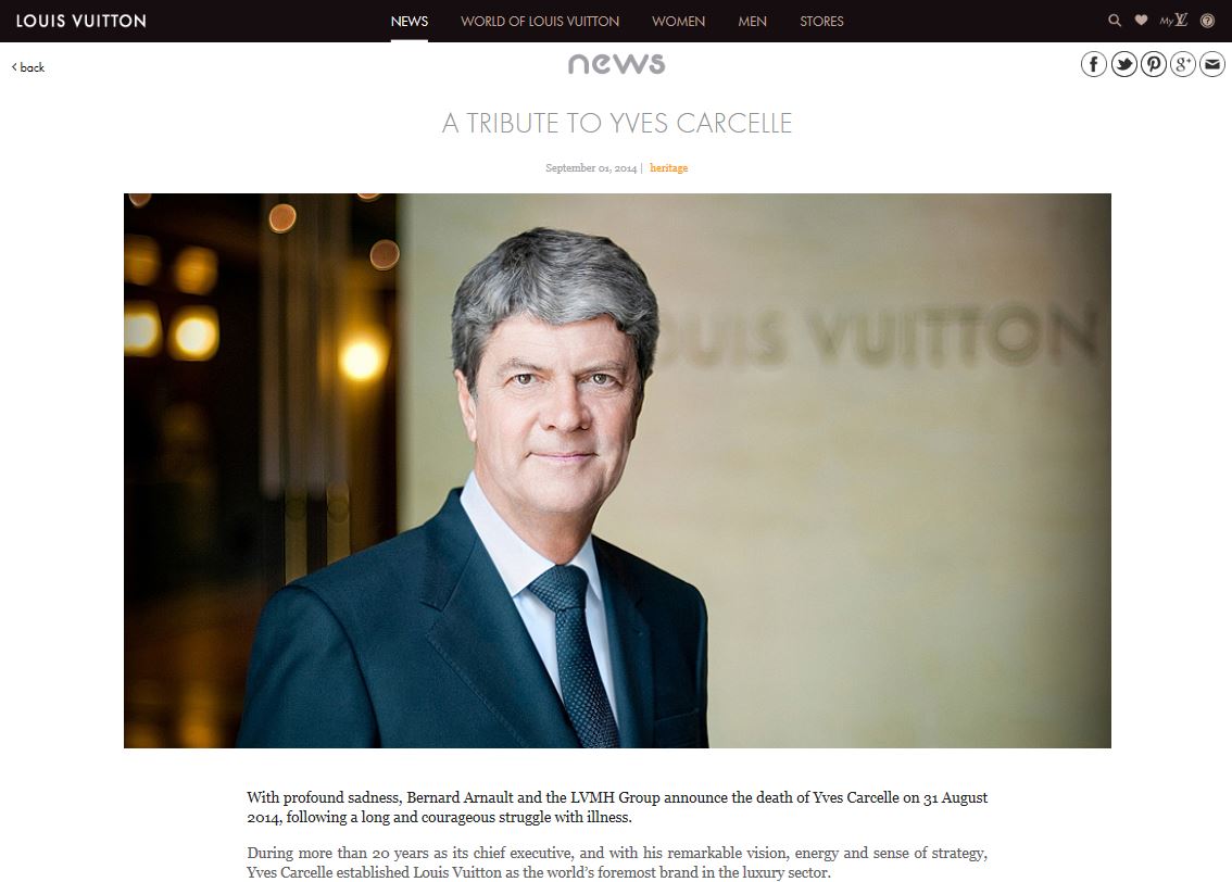 Former Louis Vuitton chief Yves Carcelle dies