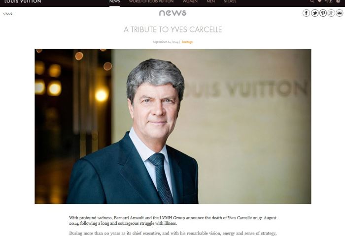 Louis Vuitton 第一功臣Yves Carcelle 去世