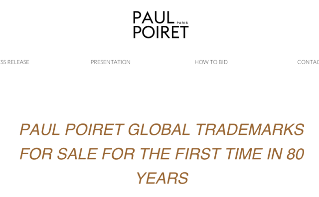 沉睡80年的高级定制鼻祖 Paul Poiret 品牌挂牌出售