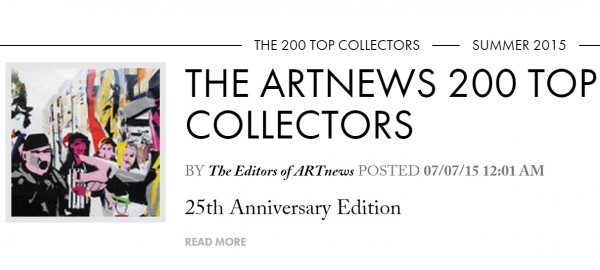 《ARTnews》2015 全球200位顶级艺术收藏家完全名单，中国 13人上榜