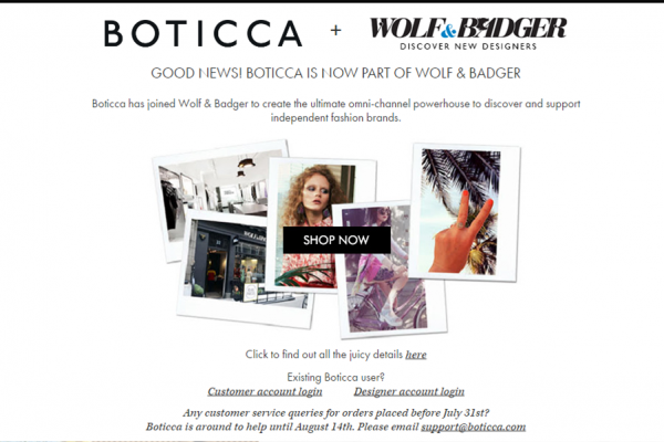 同为新兴设计师品牌交易平台：伦敦 Wolf & Badger 收购 Boticca.com