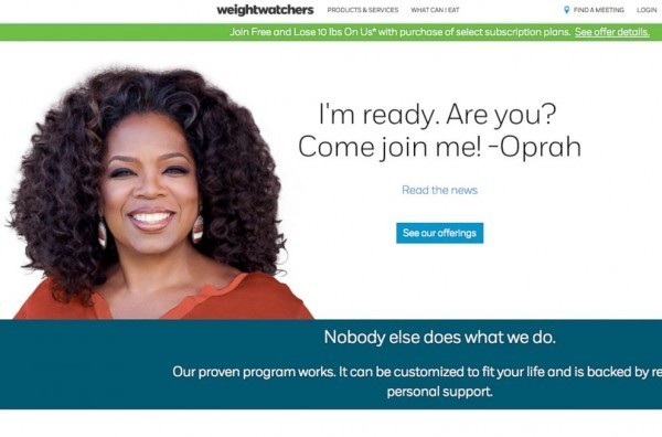 Oprah Winfrey 宣布投资体重管理服务公司 Weight Watchers ，股价应声大涨 90%