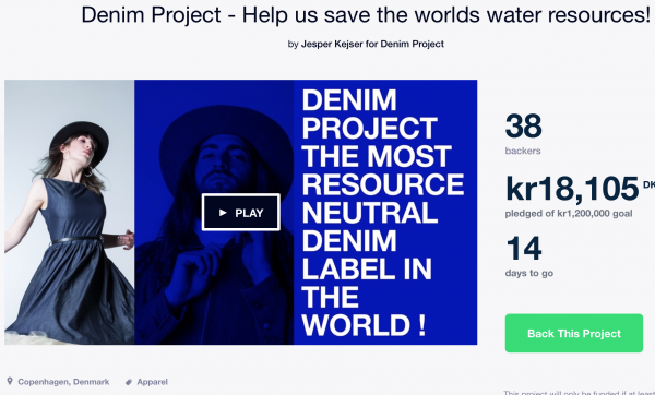 丹麦牛仔品牌 Denim Project 98%的原料为废弃织物，每件衣服节约 1.1万升净水