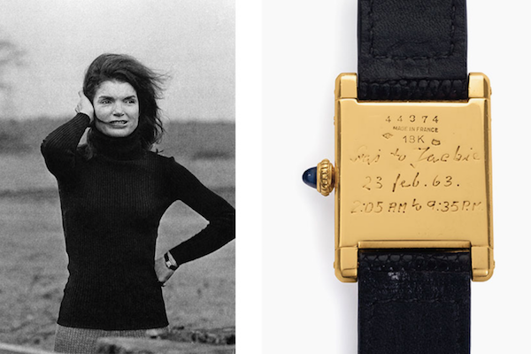 美国前第一夫人杰奎琳·肯尼迪的卡地亚手表和画作拍出 37.95万美元的高价