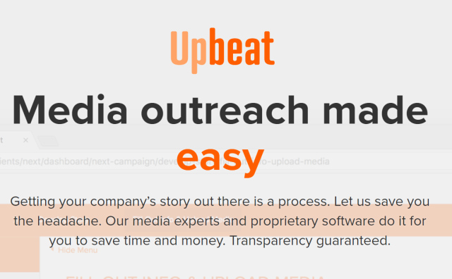 策划一次公关活动只要45分钟，创新型公关服务平台Upbeat开始Beta测试