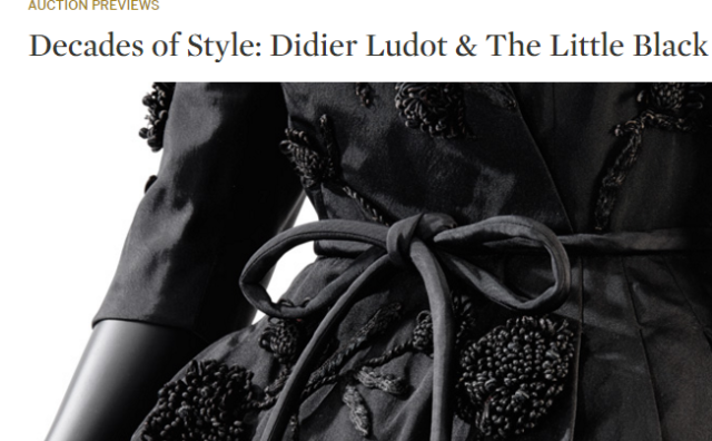 巴黎苏富比拍卖行将于10月拍卖140件经典小黑裙