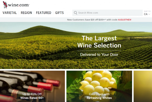 在线葡萄酒零售商 Wine.com 融资 1500万美元