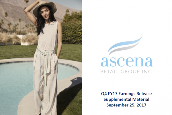 Anna Taylor 品牌的母公司、美国女装零售集团 Ascena 2017财年门店客流锐减致销售额同比下滑 4%