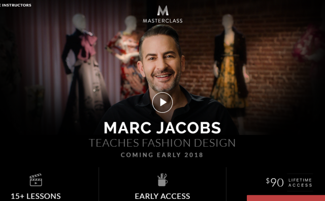 时装设计大师 Marc Jacobs 登陆 MasterClass：专门让明星名人当老师的教育平台