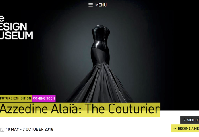 伦敦设计博物馆将为已故时装设计大师 Azzedine Alaïa 举办回顾展