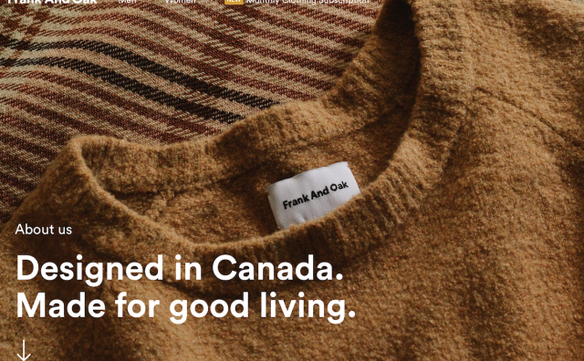 加拿大互联网时尚品牌 Frank and Oak 完成1600万美元融资，魁北克养老基金 CDPQ 领投
