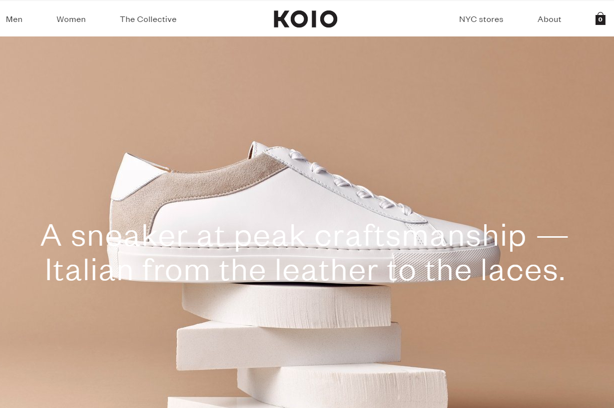 由为Chanel供货的意大利鞋匠打造，手工皮制运动鞋初创品牌 Koio 完成A轮融资300万美元