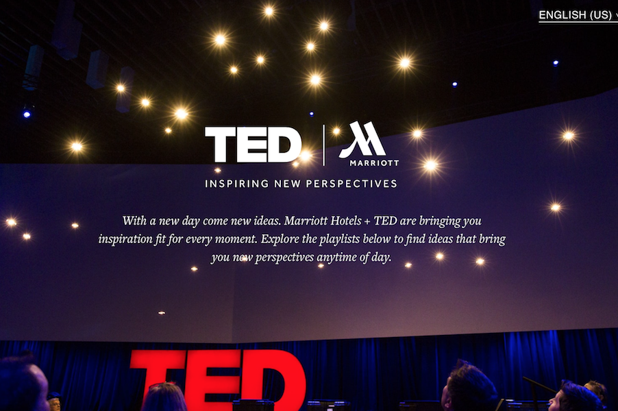 万豪酒店集团与 TED 深度合作，推出更多创新节目
