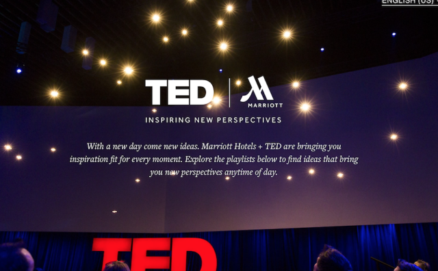 万豪酒店集团与 TED 深度合作，推出更多创新节目