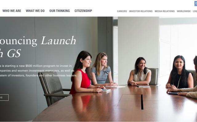 高盛集团推出“Launch With GS”项目，斥资5亿美元帮助女性企业家和投资人