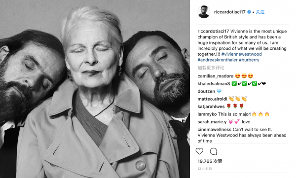 Riccardo Tisci 加盟 Burberry 后新动作：将携手朋克时尚鼻祖 Vivienne Westwood 推出合作系列