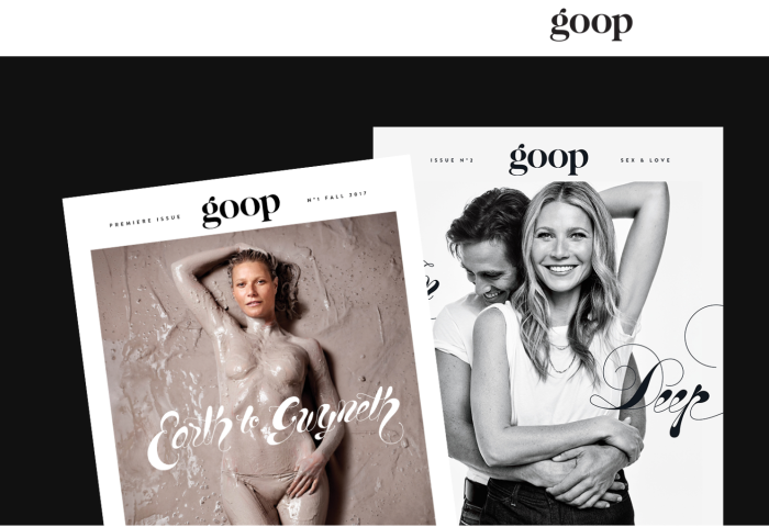 与康泰纳仕合作仅一年即告分手，好莱坞女星 Gwyneth Paltrow 的生活方式品牌 Goop 将独立出版杂志