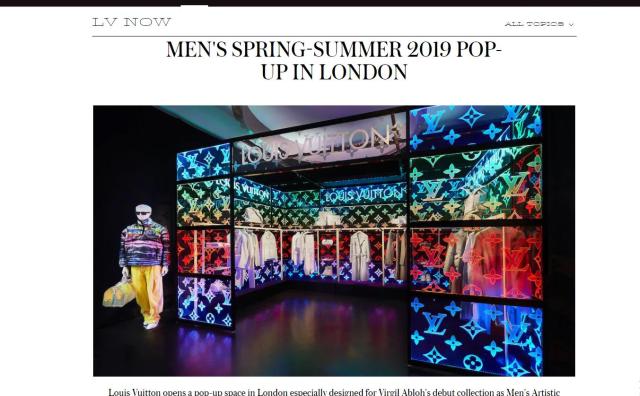 Louis Vuitton 新任男装创意总监 Virgil Abloh在伦敦和上海开设快闪店，发布上任以来首个男装系列