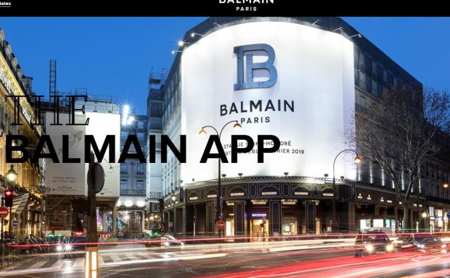 法国奢侈品牌 Balmain 推出可观看时装秀直播的手机 app