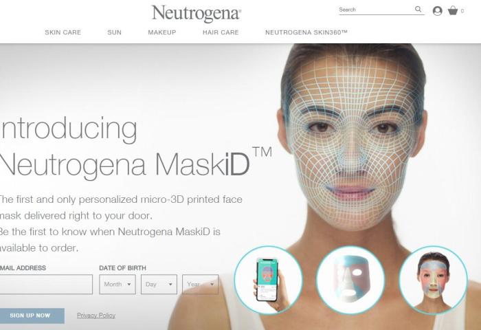 Neutrogena（露得清）推出全球首款3D打印定制面膜Mask iD