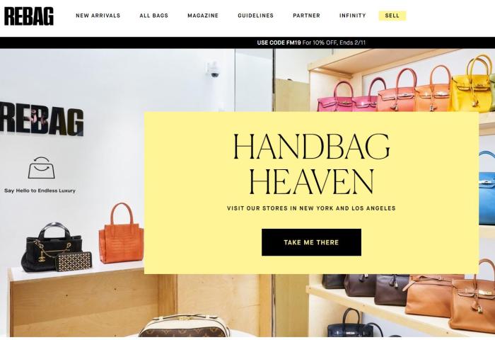 美国二手奢侈品包袋寄售网站 Rebag 宣布完成2500万美元C轮融资