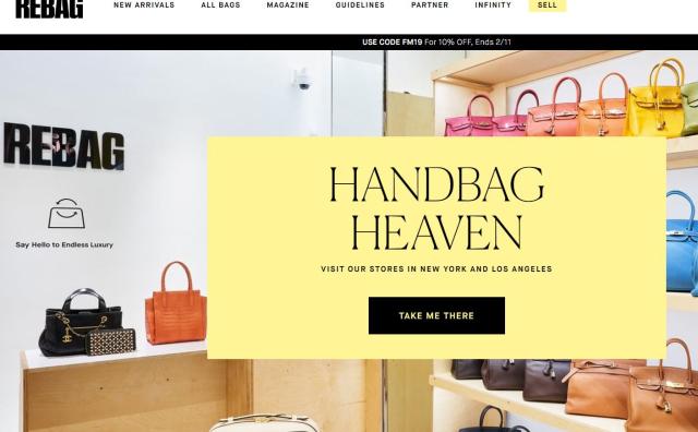 美国二手奢侈品包袋寄售网站 Rebag 宣布完成2500万美元C轮融资