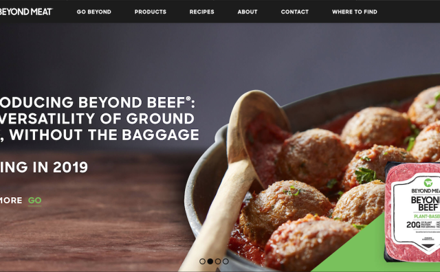 高科技素肉初创公司 Beyond Meat 上调 IPO价格区间，市值预计超过12亿美元