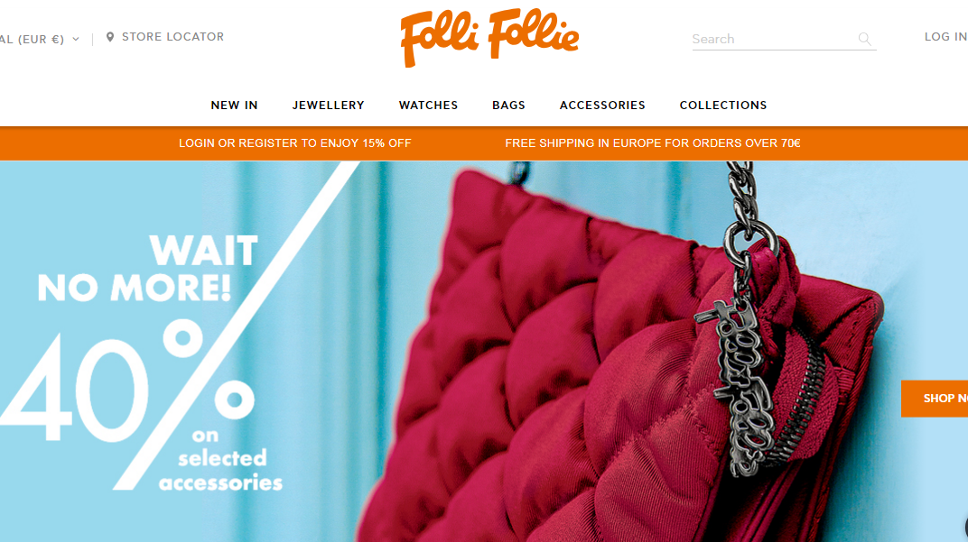 走出低谷的希腊时尚珠宝品牌 Folli Follie 2018财年销售额1.9亿欧元