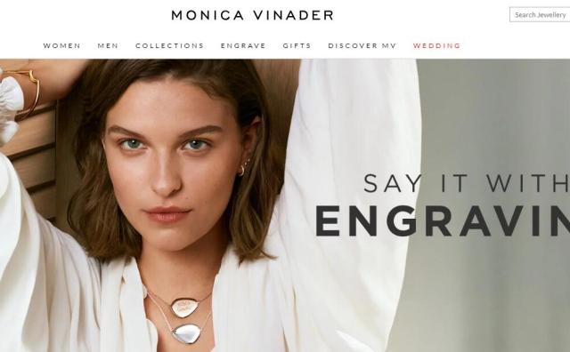 英国轻奢珠宝品牌 Monica Vinader创立10周年，上财年销售同比增长20%至4289万英镑