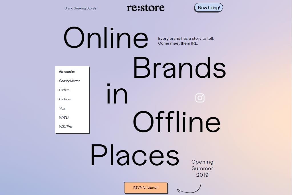 互联网直销品牌共享空间 Re:Store 在旧金山开设首家旗舰店