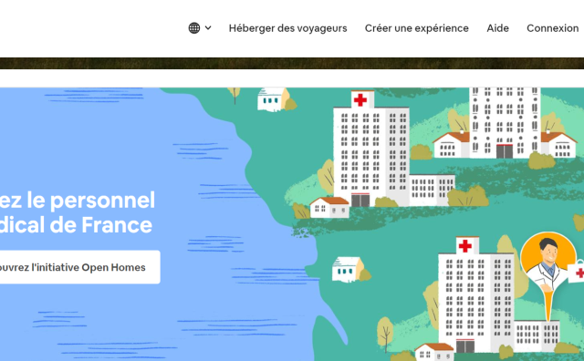 Airbnb 推出公益APP，为法国医护人员提供免费住房