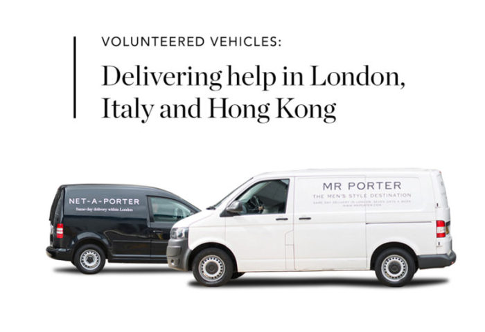 奢侈品电商 YNAP 派出志愿车队支援英国、意大利和中国香港的慈善组织