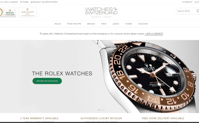 英国奢侈钟表零售商 Watches of Switzerland 疫情期线上销售额增长45.8％