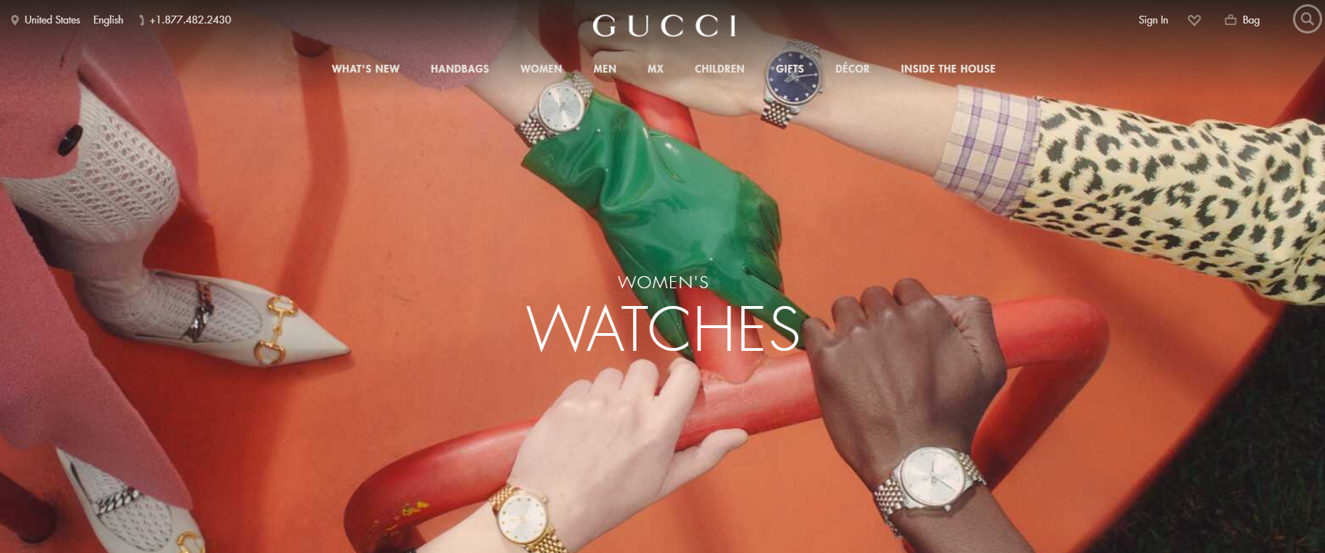 继虚拟试鞋后，Gucci 又推出 AR 手表试戴功能