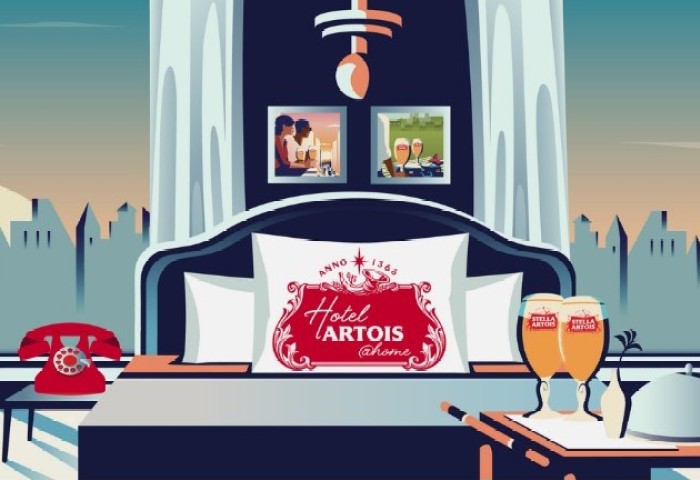 比利时啤酒品牌 Stella Artois 携手明星名人，让你坐在家中就可享受五星级酒店服务
