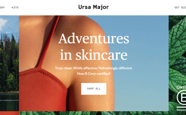 美国清洁护肤品牌 Ursa Major 宣布获得 B Corp 共益企业认证