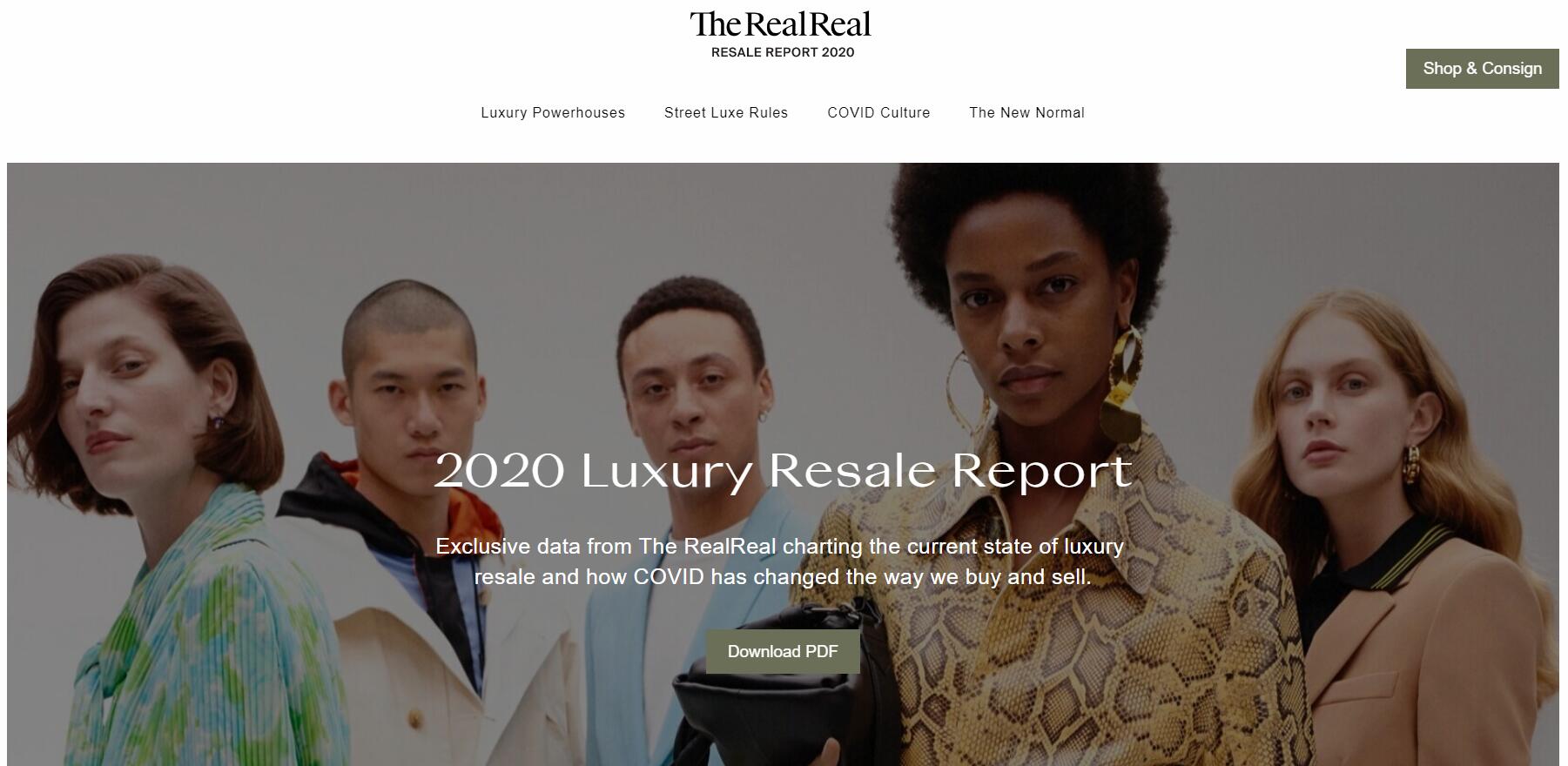 美国二手奢侈品电商龙头 The RealReal 最新报告：疫情期间高价二手奢侈品购买激增