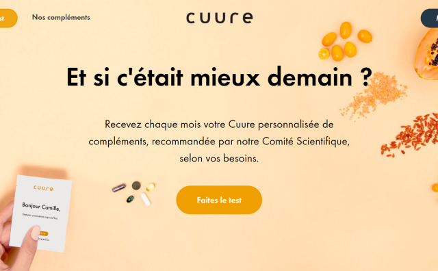 提供营养补充剂按月订购服务，法国健康科技初创公司 Cuure 获180万欧元融资