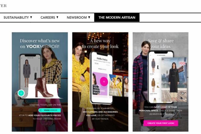欧洲时尚电商 Yoox 升级虚拟试衣 app，提供5万件数字服装选择