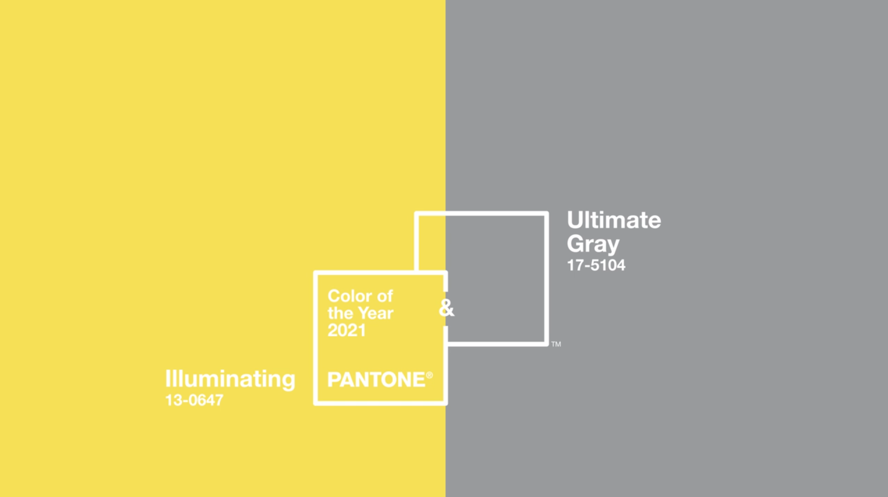Pantone 发布2021年度色彩：极致灰（Ultimate Gray）和亮丽黄（Illuminating）
