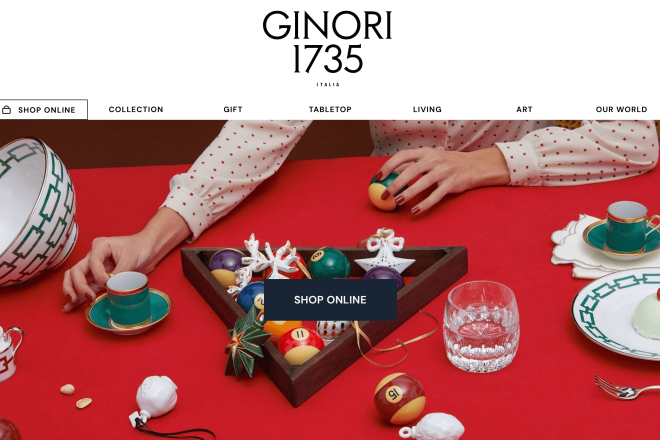 开云集团旗下意大利名瓷制造商 Ginori 1735 电商战略先行，加速拓展全球市场