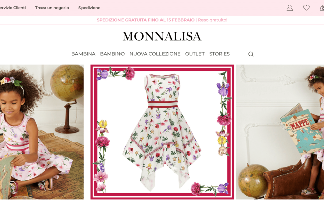 意大利奢侈童装品牌 Monnalisa 第四季度电商业务大涨，转化率提高105%