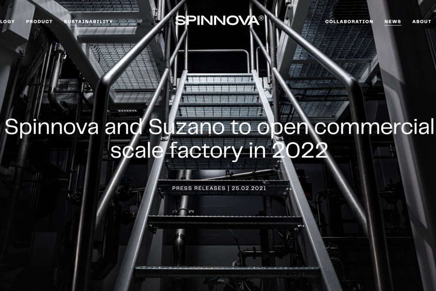 芬兰纤维技术公司 Spinnova 与巴西木浆生产商合作建厂