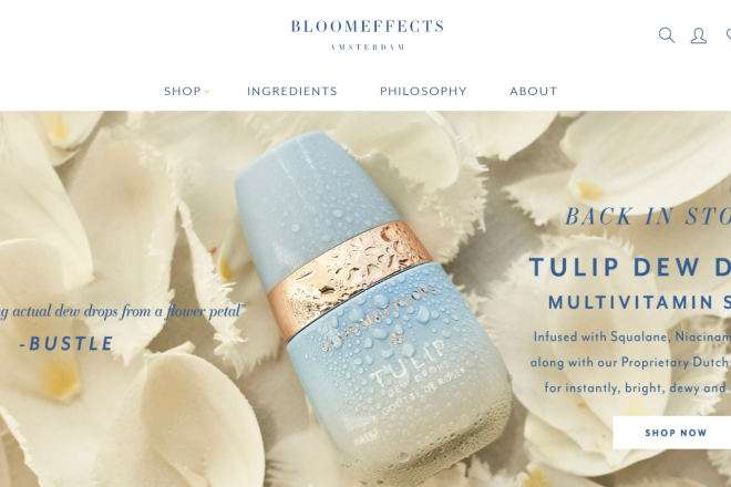 用郁金香做原料的护肤品牌 Bloomeffects 获200万美元种子轮融资