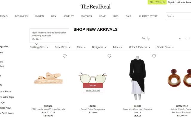 美国二手奢侈品电商 The RealReal 一季度GMV创历史新高：高级珠宝和高价手袋需求强劲