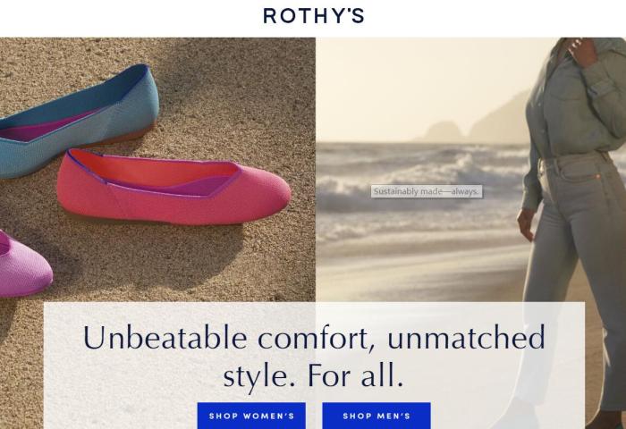 可持续鞋履品牌 Rothy’s 起诉美国一家平底鞋公司侵犯其设计专利