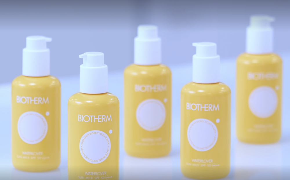 欧莱雅集团推出第一个完全由回收塑料制作的化妆品包装瓶，率先应用于 Biotherm（碧欧泉）