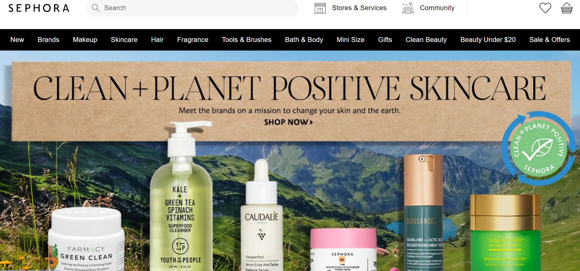 丝芙兰推出清洁美容品类升级版“Clean + Planet Positive”，首批入驻18个品牌